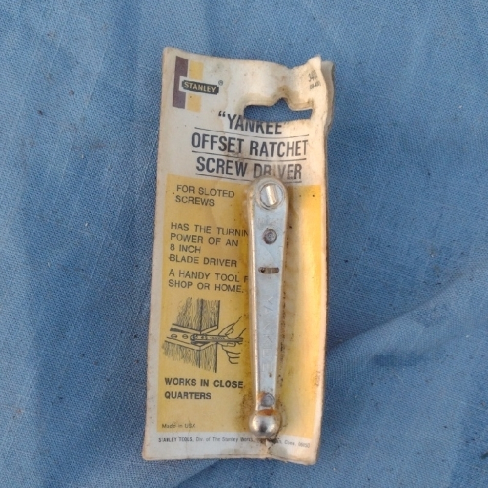 Stanley Yankee Offset Ratchet Screwdriver - Silver